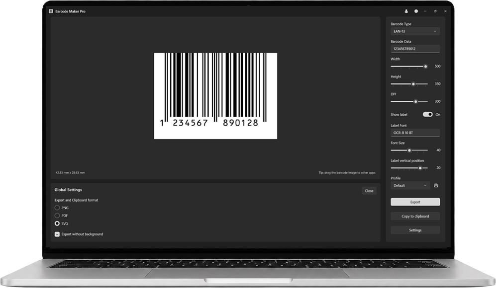 Barcode Maker interface preview